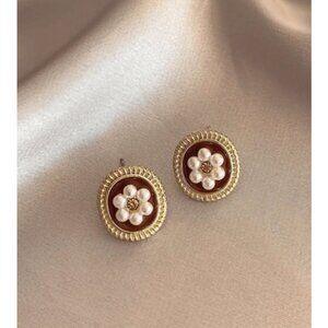 5 Pair Set Fashionable Metal Earrings, Fall/Winter Color Scheme Earrings